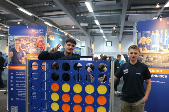 Two apprentices at Connect fair