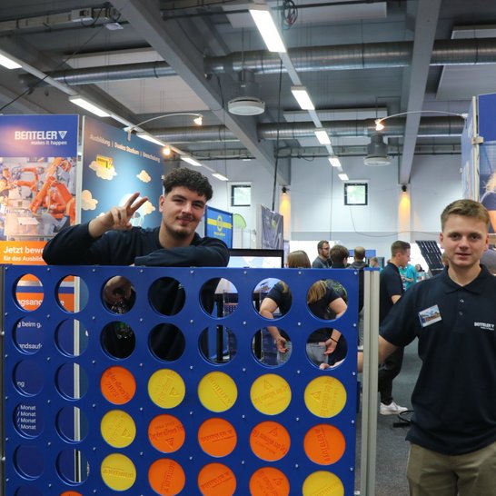 Two apprentices at Connect fair